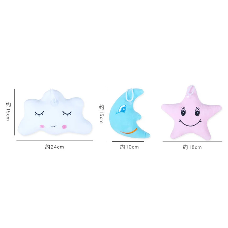 Baby Pillows Multifunction Dolls Pendant Soft Pillow Cute Decorate Cloud Lady Pillow Cloth Doll Star Moon Cloud for Newborn