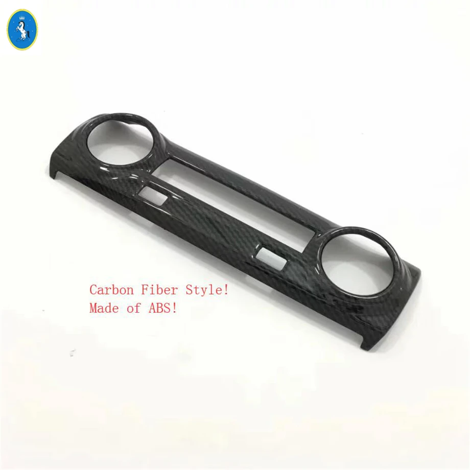 

For Hyundai Kona 2018 - 2023 Carbon Fiber Look Car Air AC Outlet Vent / Lift Button Lights / Headlight Switch Control Cover Trim