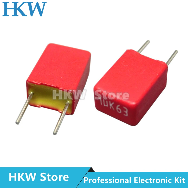 2PCS WIMA RED MKS2 5MM Film Capacitor Hi-Fi Audio 0.1UF 1NF 0.01UF 1UF 1.5UF 10UF 22NF 2200PF 0.22UF 2.2UF 50V 63V 100V 250V P5