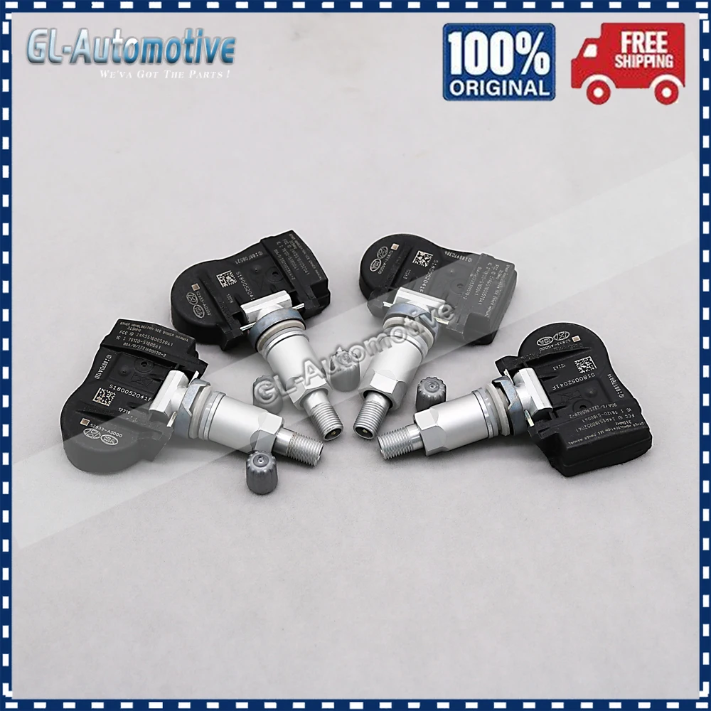 Set of (4) TPMS 52933-2M550 Tire Pressure Sensor for HYUNDAI SONATA KIA CADENZA FORTE FORTE5 OPTIMA 52933 2M550 315MHz