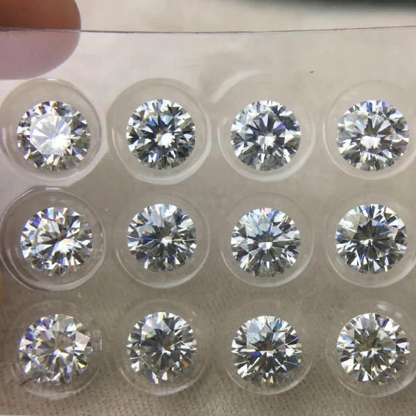 Wholesale 3-7mm  synthetic  Moissanite EF color White Round brilliant Cut  Moissanite