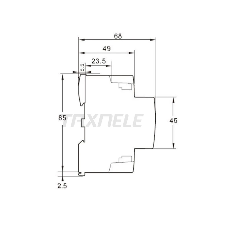 2P 16A 20A 25A 220V/230V 50/60HZ المنزلية الدين السكك الحديدية AC قواطع وحدات التحكم اليدوي المنزل AC قواطع 2NO 2NC 1NO1NC