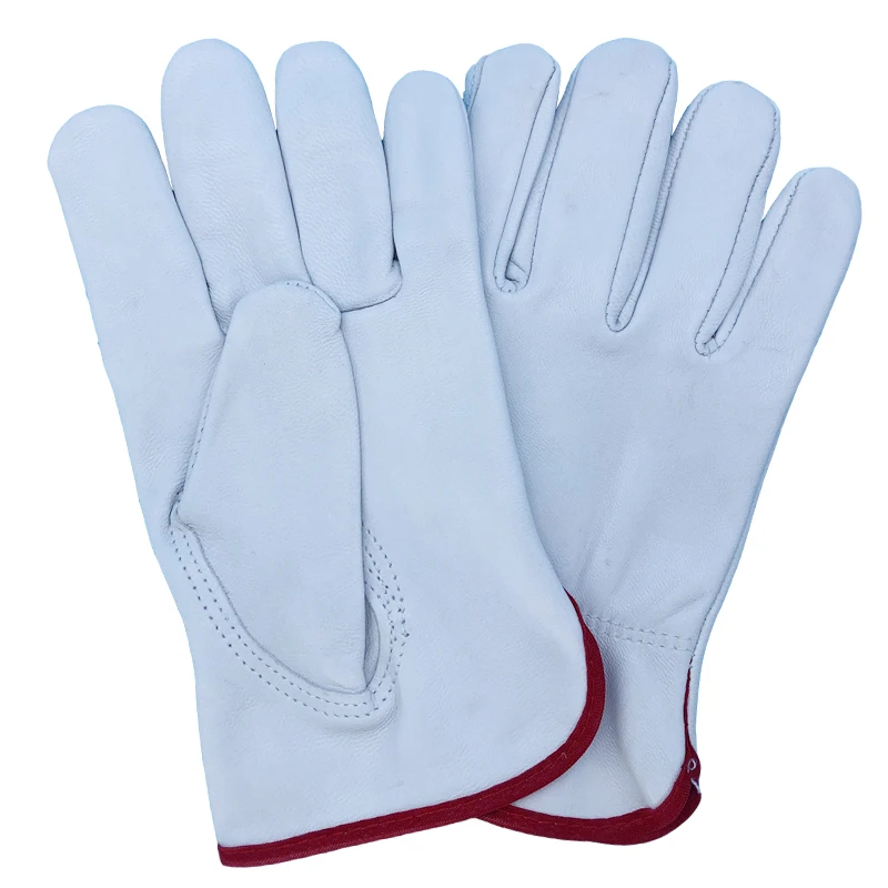 Guantes de trabajo de seguridad de cuero de oveja para hombres, guantes de soldadura para trabajo, protección de seguridad para jardín, deportes, MOTO, resistentes al desgaste, 4020W