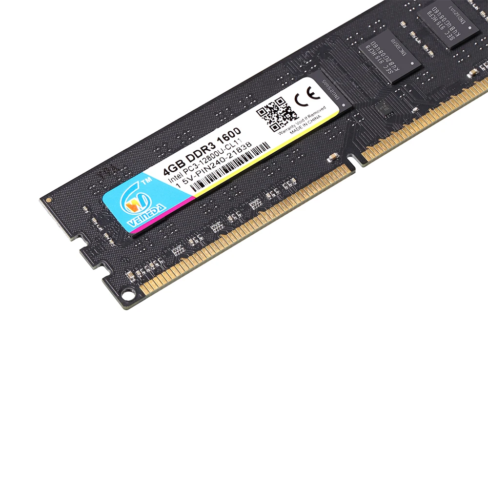 Memória veineda dimm ram ddr3 4 gb 1333mhz, memória 1066 1600 pinos compatível com 4 gb, para todos os desktop amd intel