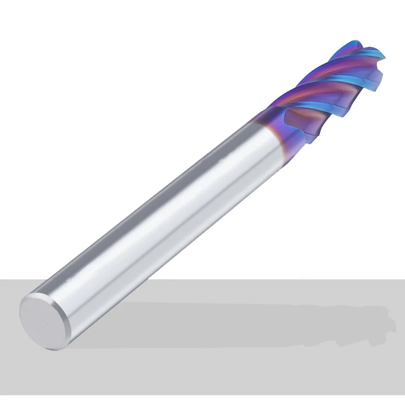 Além do azul nano carboneto canto raio endmills super duro slloy redondo nariz cnc alongar fresa tungstênio fresas de extremidade de aço