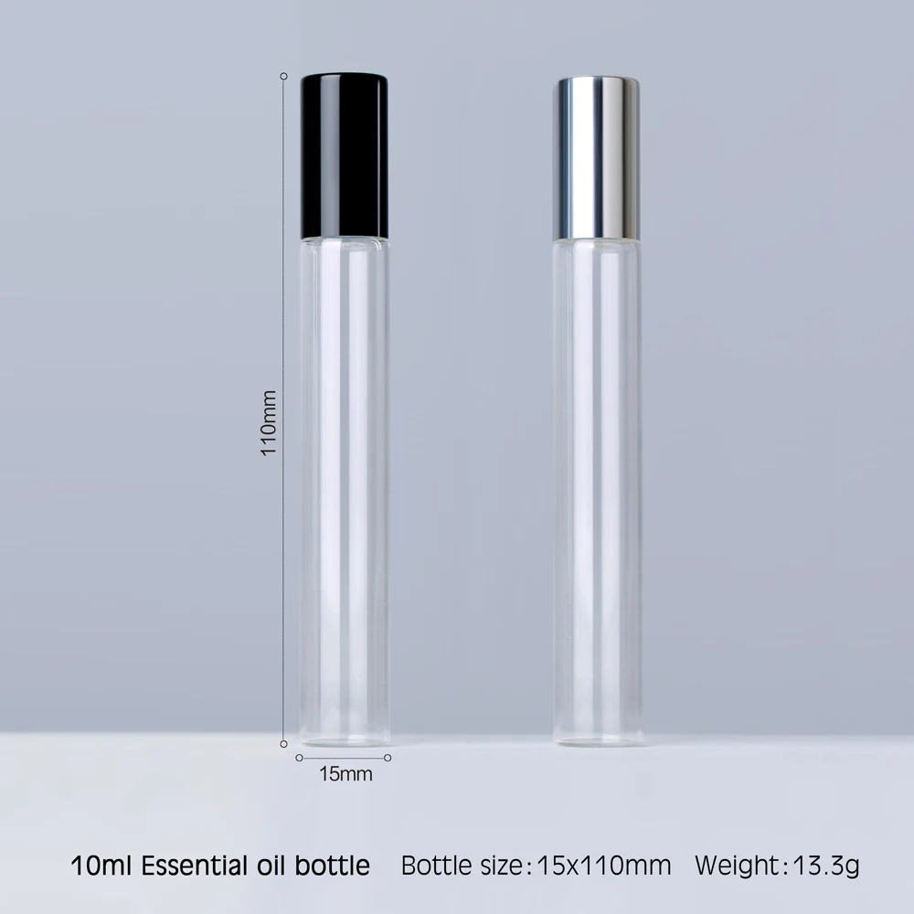 100 Teile/los 10ml Glas Parfüm Rolle auf Flasche mit Edelstahl Ball Ätherisches Öl Flasche – Detail 2
