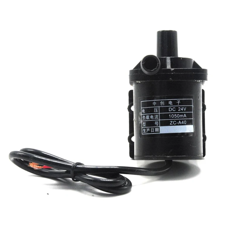 24V DC Mini Brushless แม่เหล็กปั๊มน้ำร้อน (0-80 ℃)-ไม่มีด้าย-ZC-A40