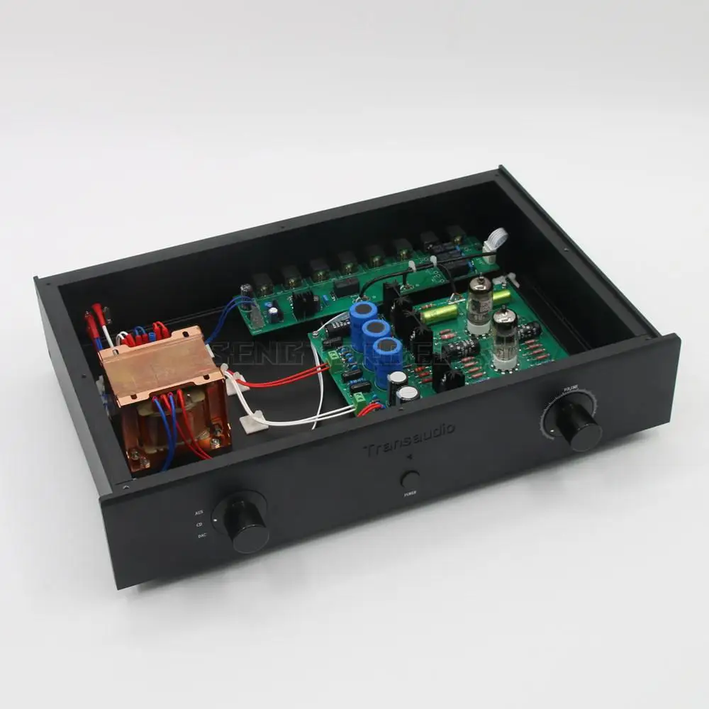 

Finished Black C19 Pre-amp Audio HiFi Stereo WE420A/5755+12AU7 Vacuum Tube Preamplifier