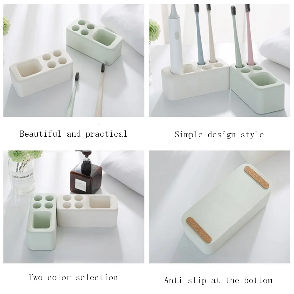 Diatomite Toothbrush Toothpaste Holder Case Shaving Makeup Brush Electric Toothbrush Holder Organizer Stand Bathroom Accessories