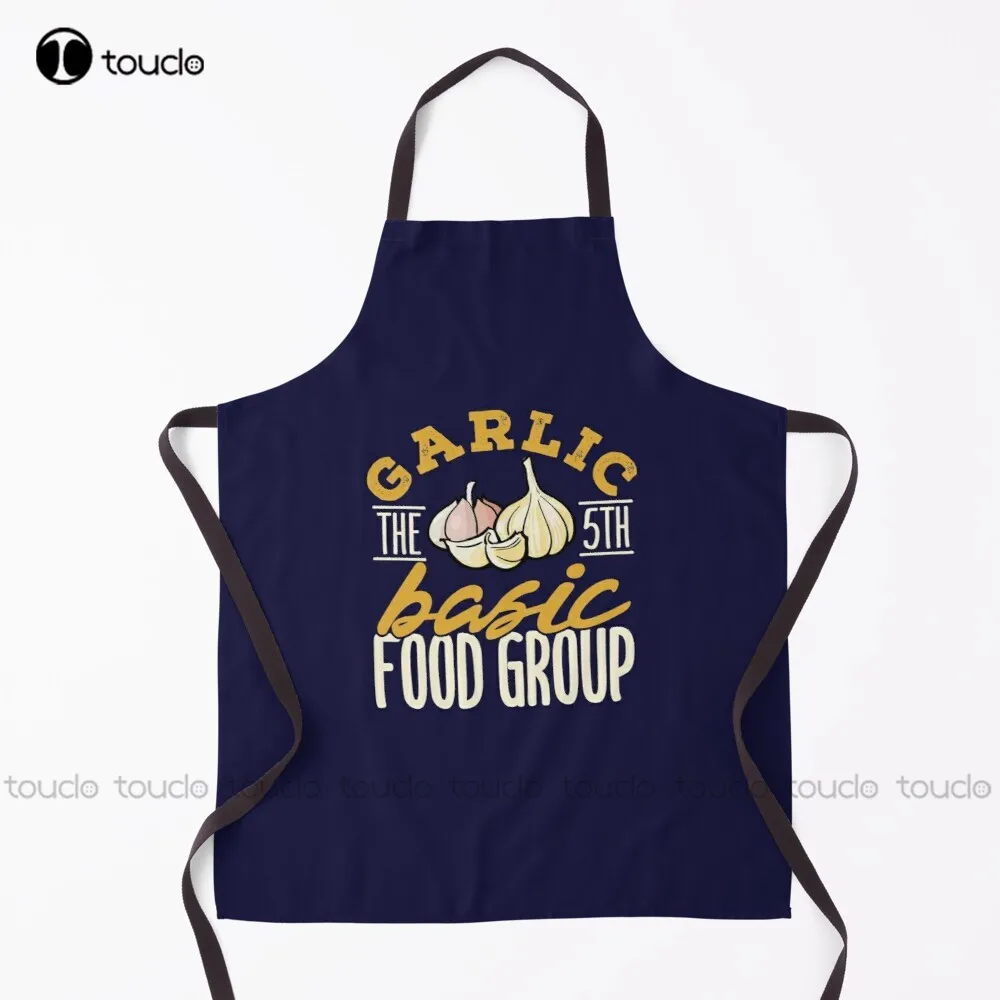 Garlic The 5Th Basic Food Group Apron Waist Apron For Women Men Unisex Adult Garden Kitchen Household Cleaning Apron