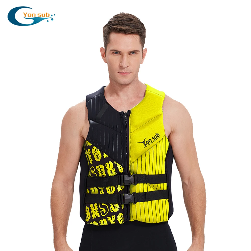 YONSUB New Adult Neoprene Life Jacket Kayak Ski Buoyancy Aid Water Sports Floatation Vest Sailing Drift Surf Buoyancy Suit