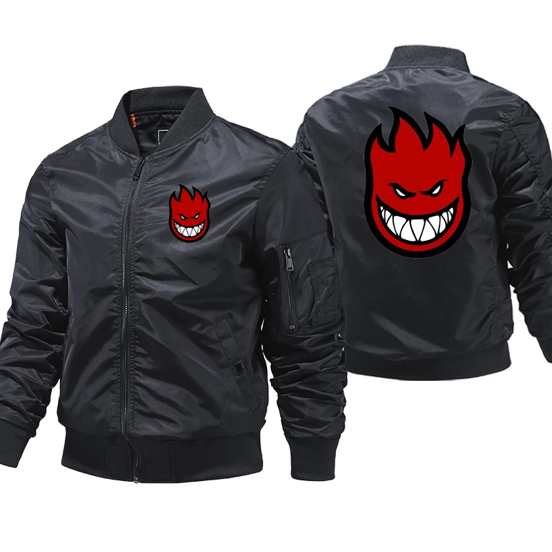 Ripper Spitfire Zombie Wheels Bomber Men Jacket Plus Size Thin Windbreaker Skin Fashion Fit Pilot Coat Cycling