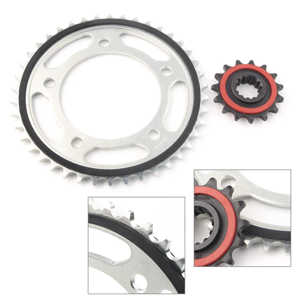 

Motorcycle Front Rear Engine Chain Drive Sprockets 42T & 15T For Honda CB 600F CB600F 2014 2015 2016 2017 2018