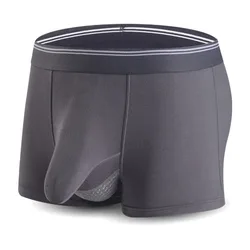 Plus Size Men's Sexy Separate Penis Pocket Boxer Shorts Breathable Men Underwear Panties Modal Mens Elephant Nose Underpants