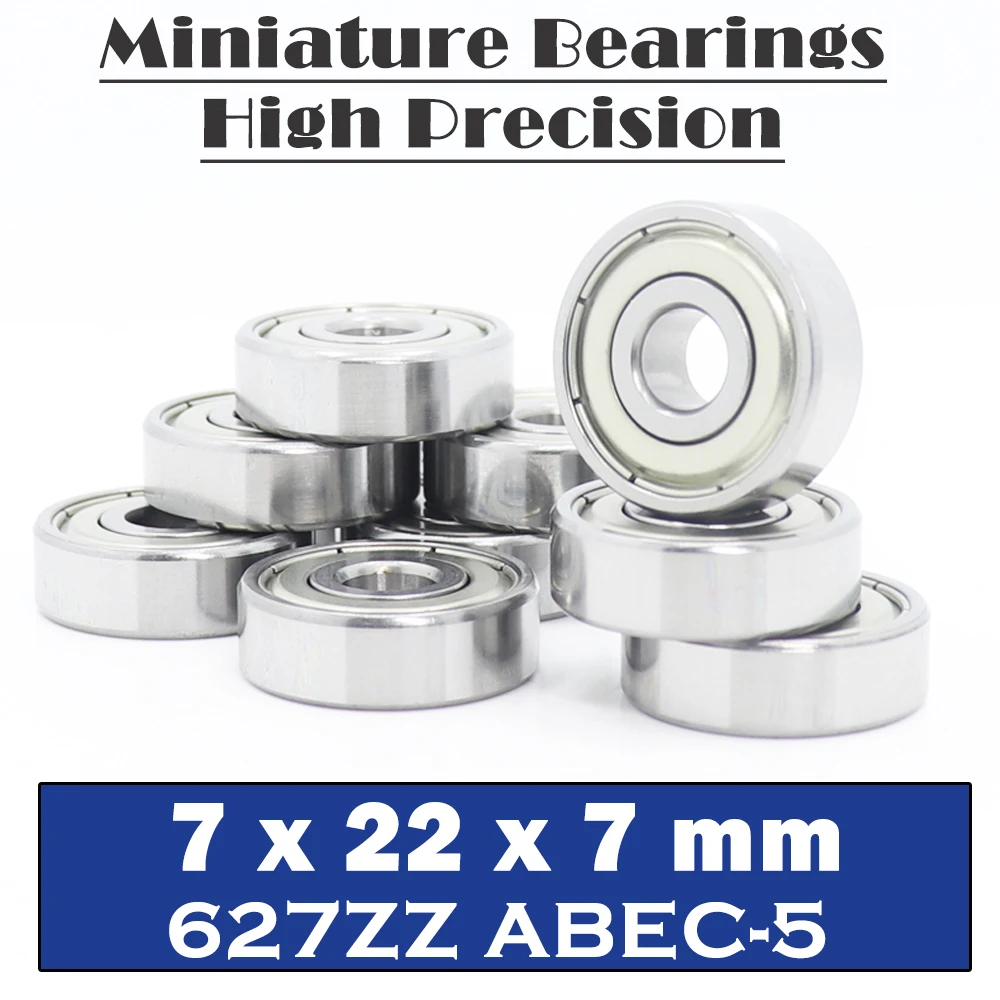 627ZZ Bearing ABEC-5 ( 10 PCS ) 7*22*7 mm Miniature 627Z Ball Bearings 627 ZZ EMQ Z3V3 Quality