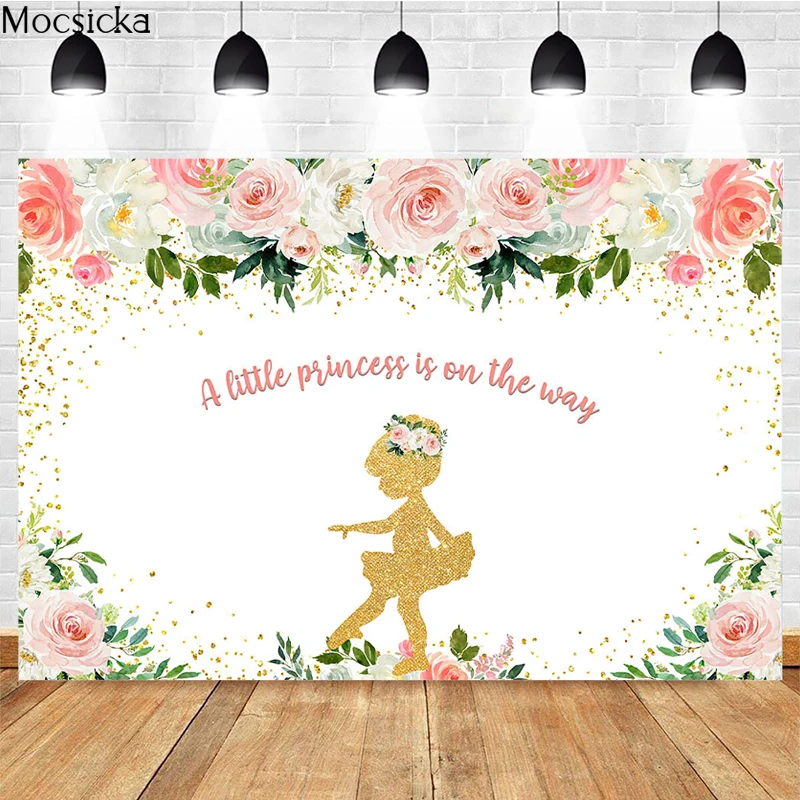 Mocsicka-Fondo de fotografía de princesa pequeña, decoración de flores de elfo para Baby Shower, retrato de niño, cartel de fondo de estudio fotográfico