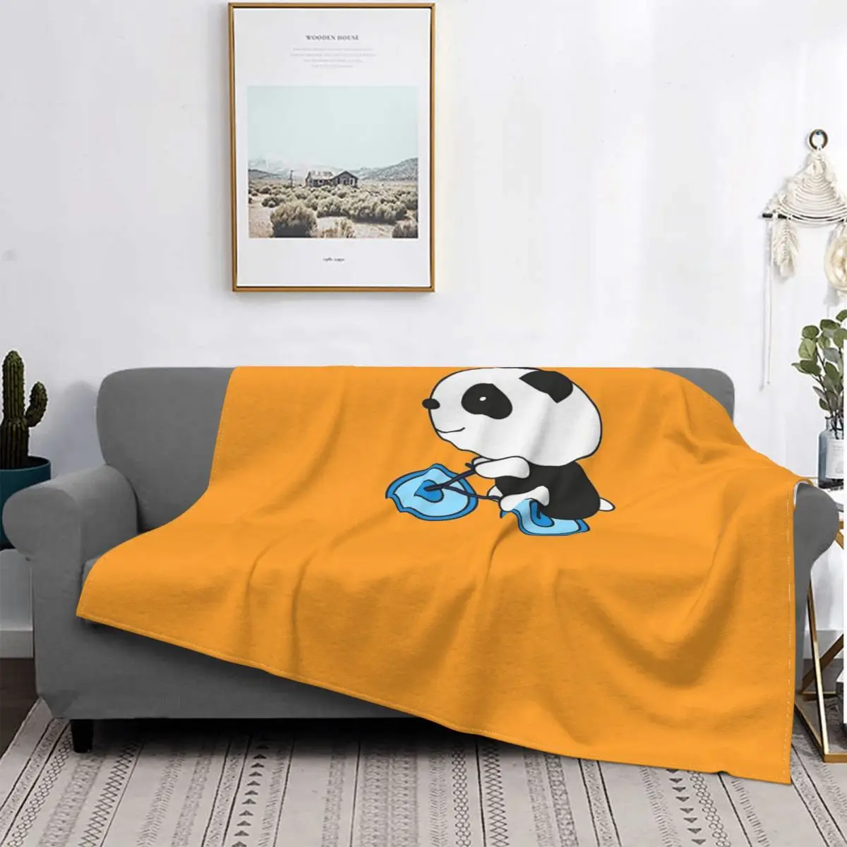 

Manta con diseño de Panda para bebé, cobertor de cama a cuadros, toalla, muselina, 4 unidades