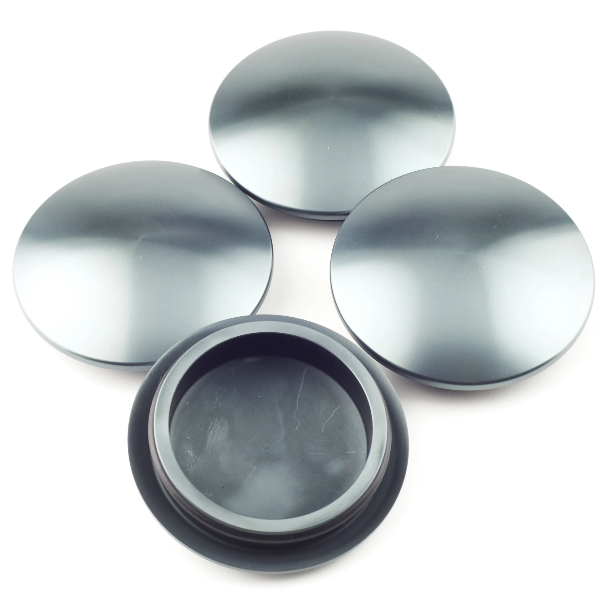 4pcs 69mm 56mm Car Alloy Wheel Cover For Rim Center Cap Grey  Metal Dust Refits Styling Automotive Accessories Grey