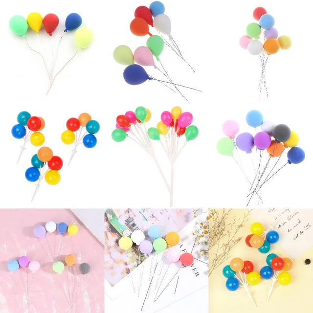 1 zestaw 1/12 domek dla lalek miniaturowe kolorowe balony dom dla lalek ozdoby do domu i ogrodu Party forma dekoracyjna zabawka