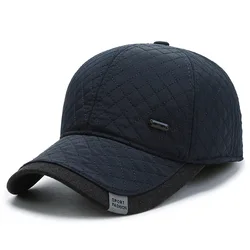 ThUNICEF-Casquette de baseball pour homme avec oreillettes, chapeau de camionneur chaud, chapeau d'aîné d'âge moyen, visières protégées par les oreilles, casquettes papa, automne et hiver