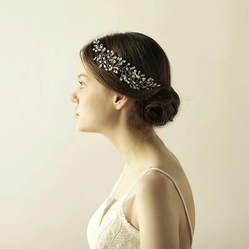 O846 Ziemlich perle kristall frauen stilvolle hairband stirnband luxus mode braut haarband haar zubehör für hochzeit