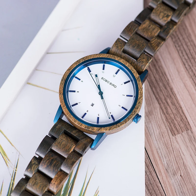 BOBO BIRD Wood Quartz Watch Men Women Wristwatches uhren herren zegarek meski Customize Private Label Waterproof Dropshipping