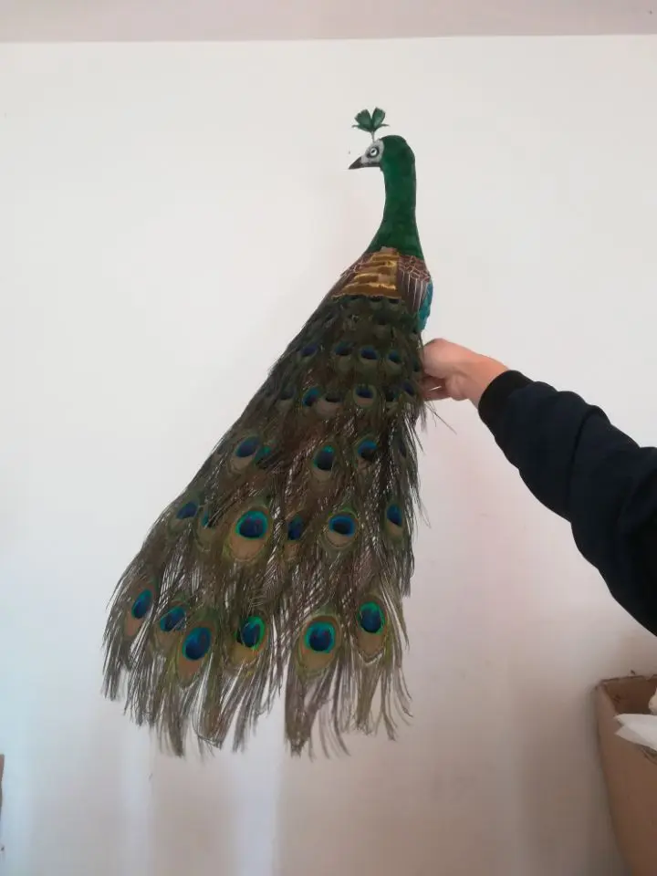 large 80cm beautiful feathers peacock model peacock bird handicraft party prop,home garden decoration Xmas gift p0522