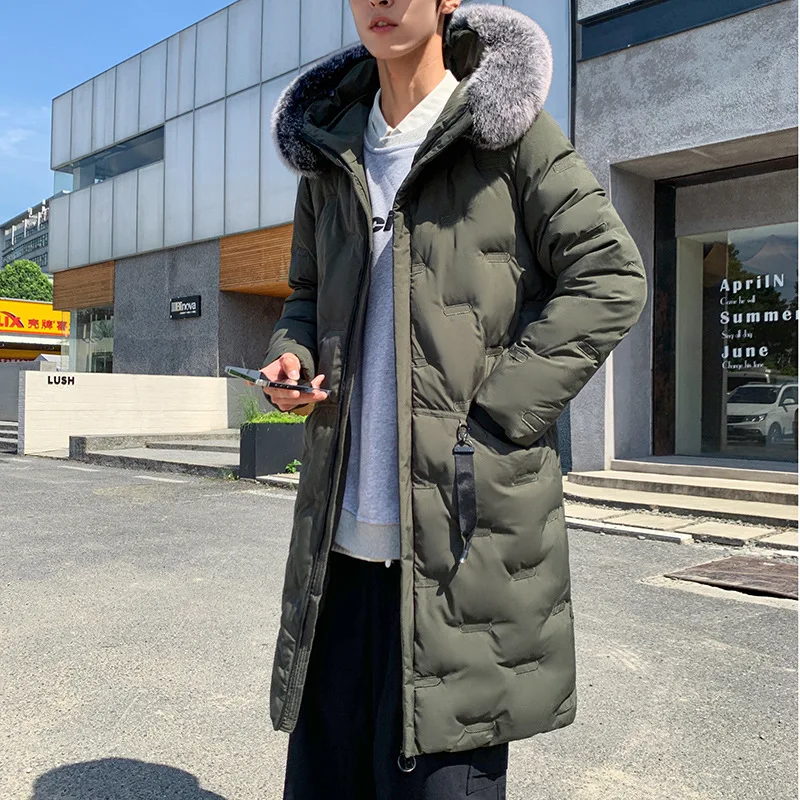 ฤดูหนาวใหม่แจ็คเก็ตผู้ชาย Thicken Warm Parkas Outwear ยาวขนสัตว์ Hooded แจ็คเก็ตและ Coats ชาย Jaqueta Masculina เสื้อแจ็คเก็ตฤดูหนาว