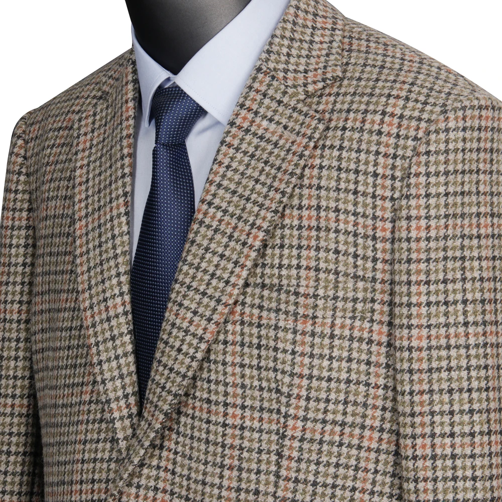 Custom Made Tweed Jacket Winter Autmrn Tweed Blazer Tailor Made Suit Jacket Classic English Green Plaid Pattern Tailored Jackets