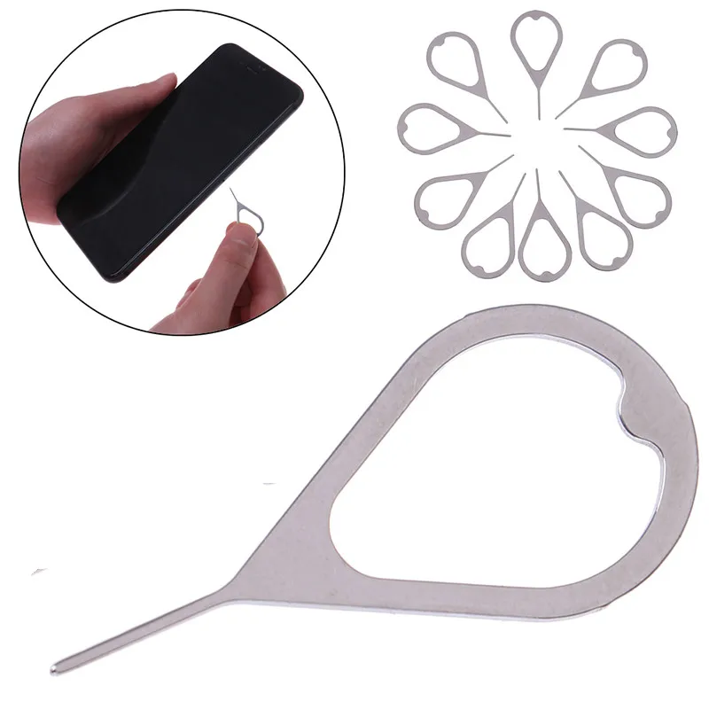 100pcs Needle For iPhone 11 12 13 X iPad For Samsung S7 S8 For Huawei Xiaomi Metal SIM Card Tray Removal Eject Pin Key Tool