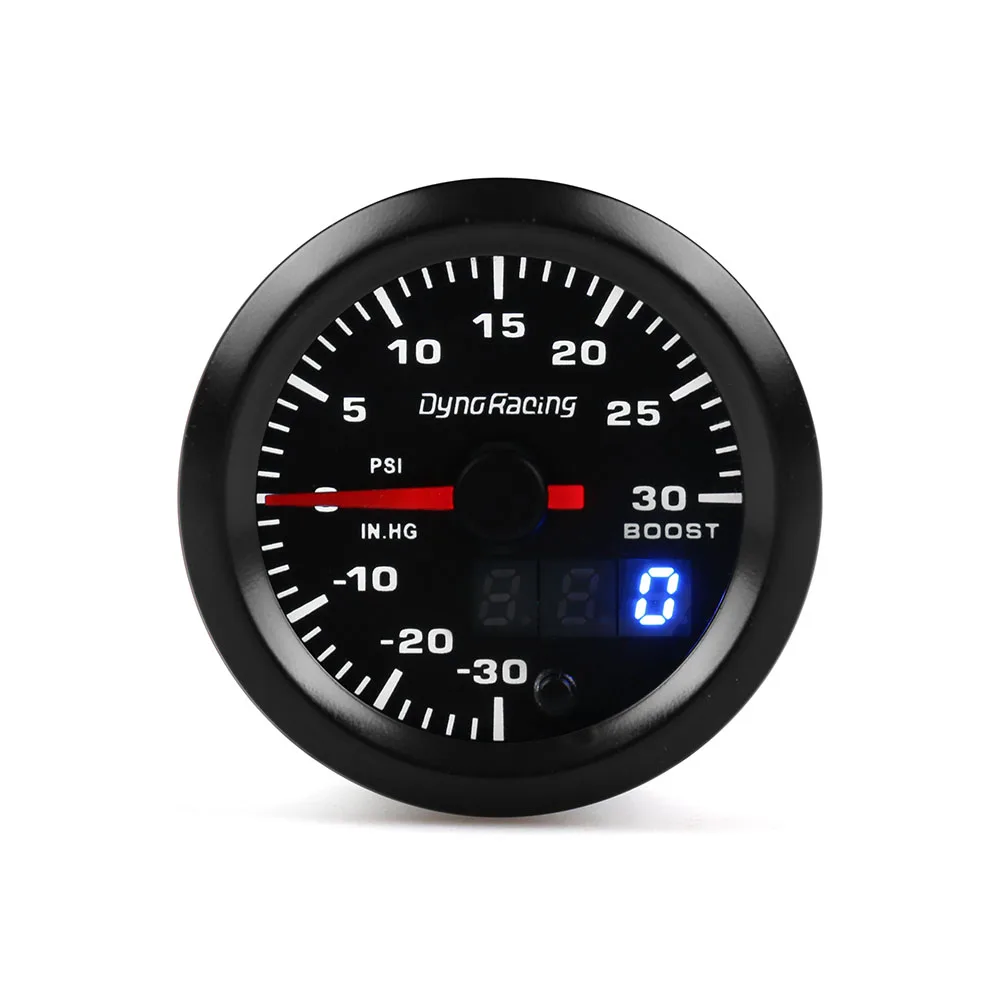 2 "52mm 7 Kleuren LED Dual Display Boost gauge watertemperatuur olietemperatuur oliedruk Voltmeter luchtbrandstofverhouding EGT Toerenteller Auto Gauge