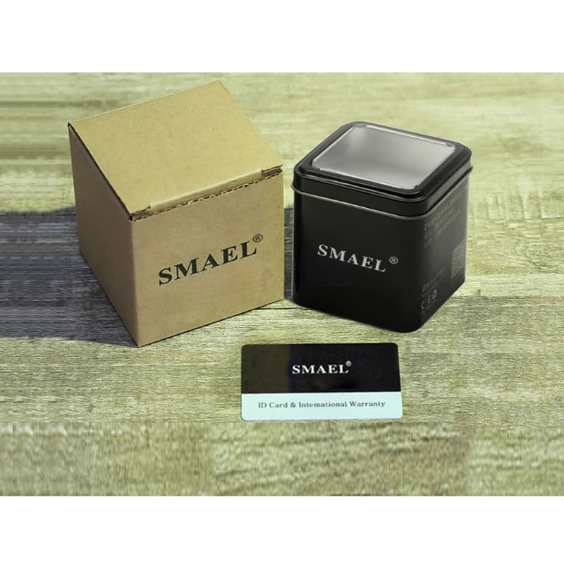 SMAEL Original Box for Gift Sports Wristwatch Men and Women Digital Watch Box Fashion Casual Package Sqaure Box for Sport Watch