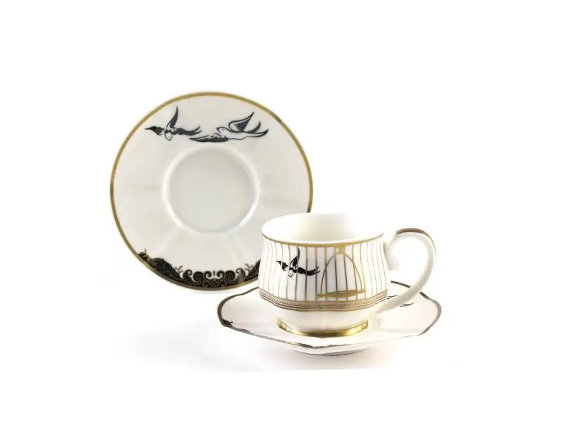 DOLBOVI Zücev 6 Personality Bird Bone Porcelain coffee cup Pad ROSE-30 mug кружка coffee cup cup