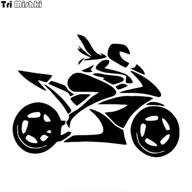 Tri Mishki HZX879# gilr motorcycle rider car sticker funny Vinyl Decals Motorcycle Accessories Stickers women