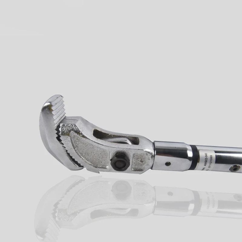 Llave dinamométrica de cabeza de barra de acero, llave de tubo, enchufe conectado directamente, herramienta de medición de construcción de edificios, rosca recta 410N.m