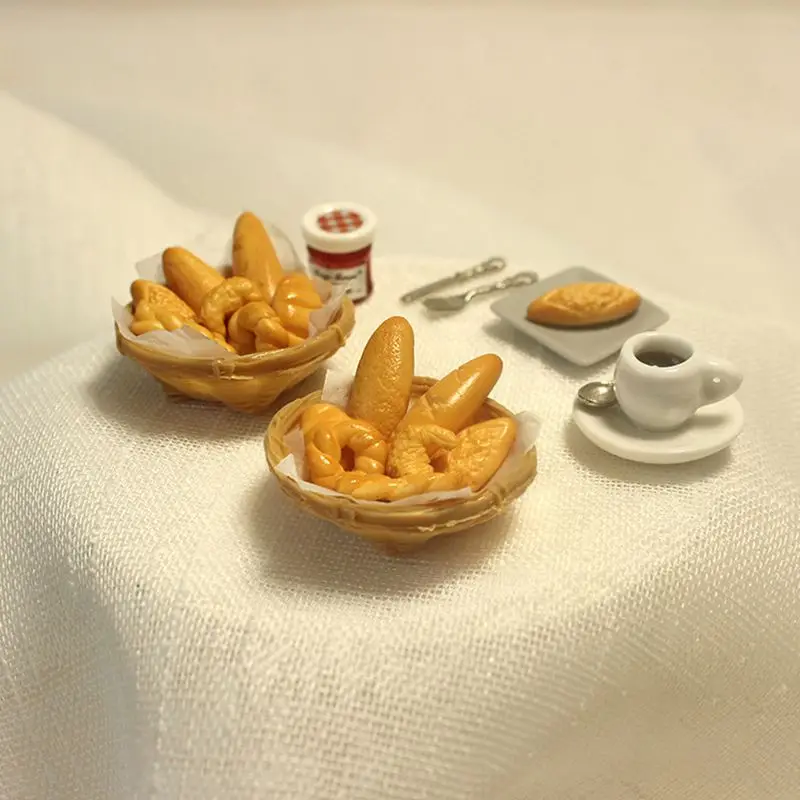 

Новинка 1:12 миниатюрная корзина для хлеба, ролевая еда для Blyth Barbies OB11 BJD кукольный домик, кухня, игровые игрушки, аксессуары