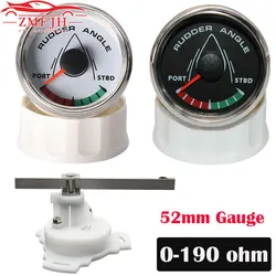 Waterproof 12V/24V Rudder Angle Indicator 0-190ohm Rudder Angle Sensor with 8color backlight 52mm Boat Marine Meter Customized