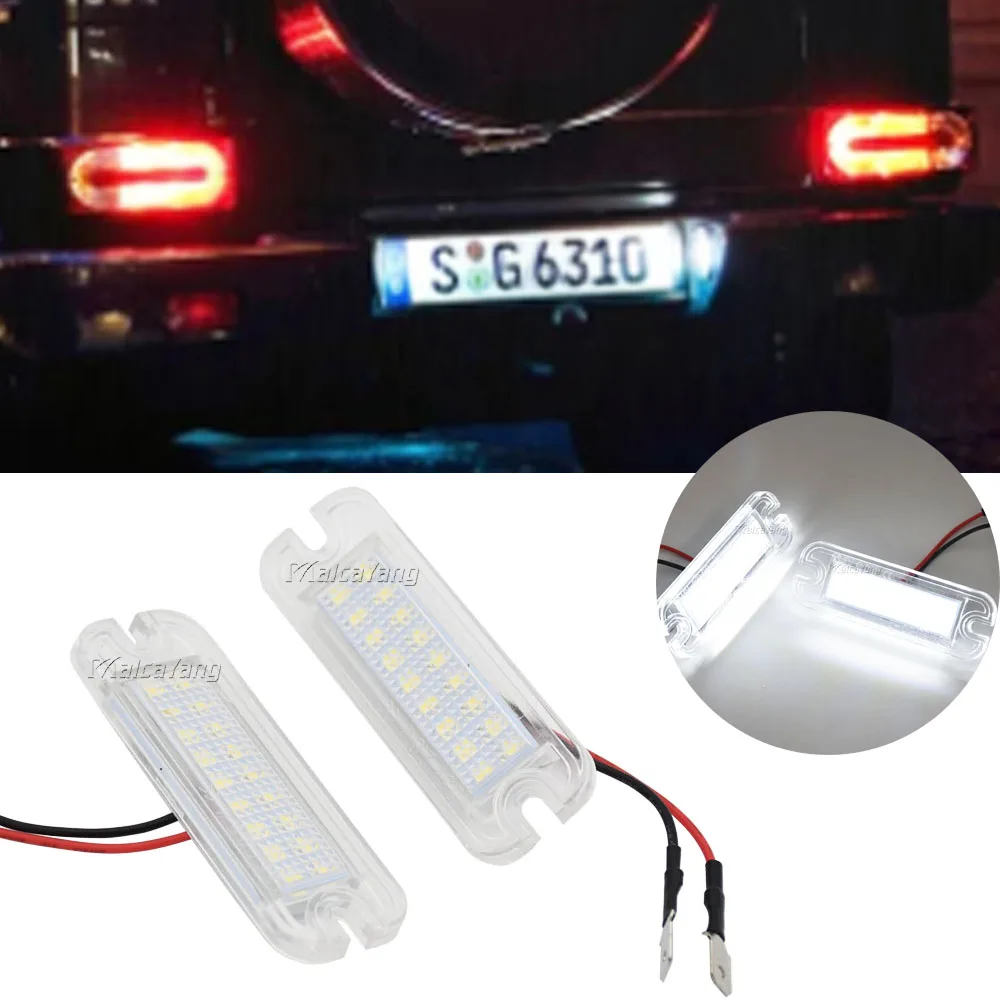 OE Replacement LED License Plate Lights For Mercedes Benz G-Class W463 G500 G550 G55 G63 G65 AMG Car Number Lamps Hight Quality