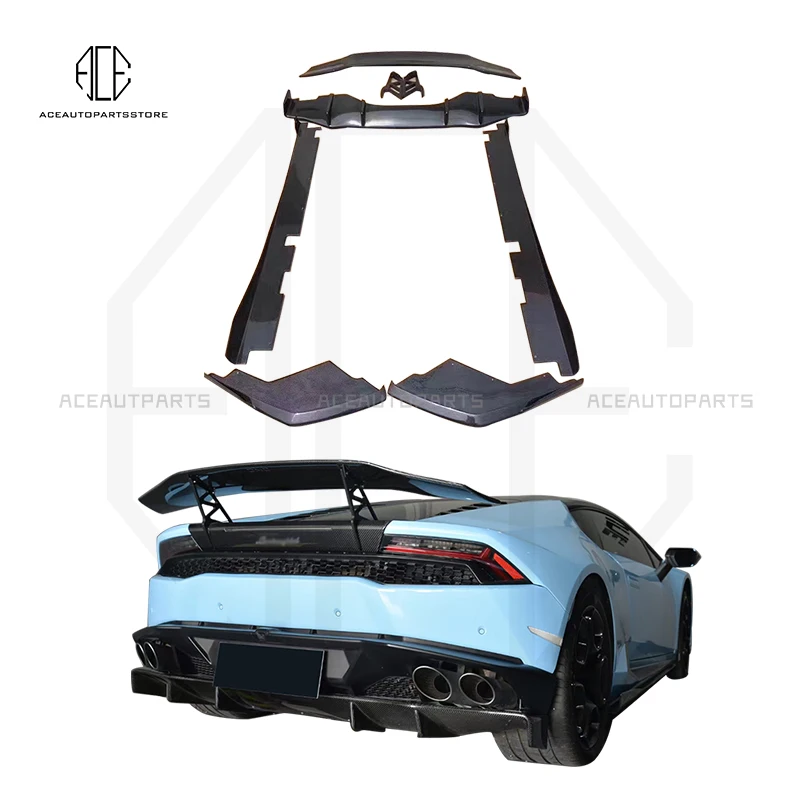 

Carbon Fiber body kit Front Splitters Side Skirts Diffuser Rear spoiler For Lamborghini Huracan LP610 2014-16 DMCC style