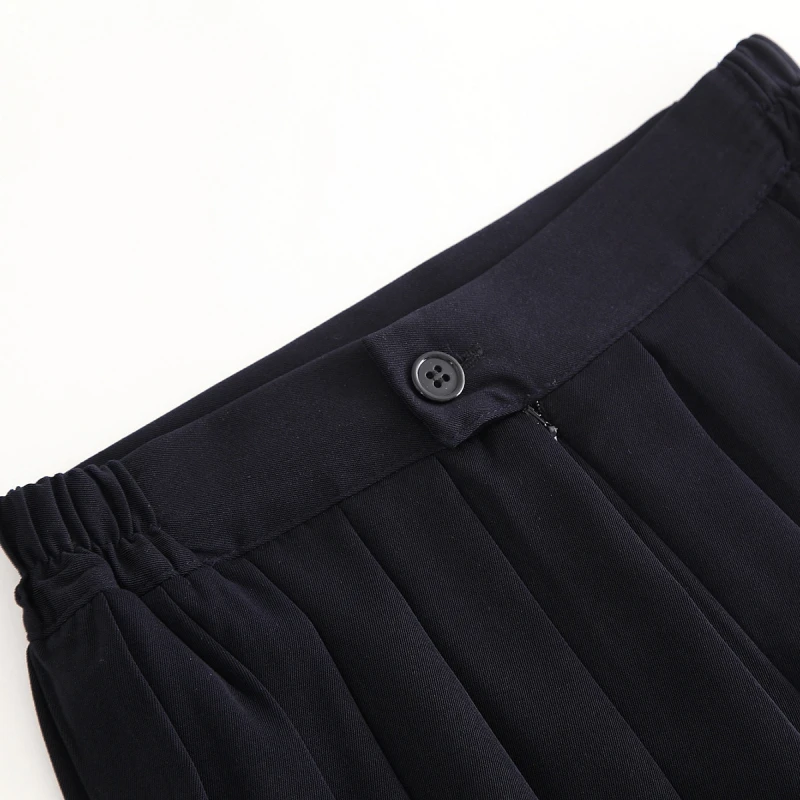 Japanese Jk Uniform Skirt College Pleated Dress Corset Sexy Girl Navy Women Button Elastic Zipper Graduation Season Clothes