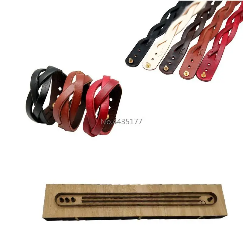 Japan Steel Blade  mould DIY leather Bracelet punch tool knife mould wooden die Leathercraft Tool set