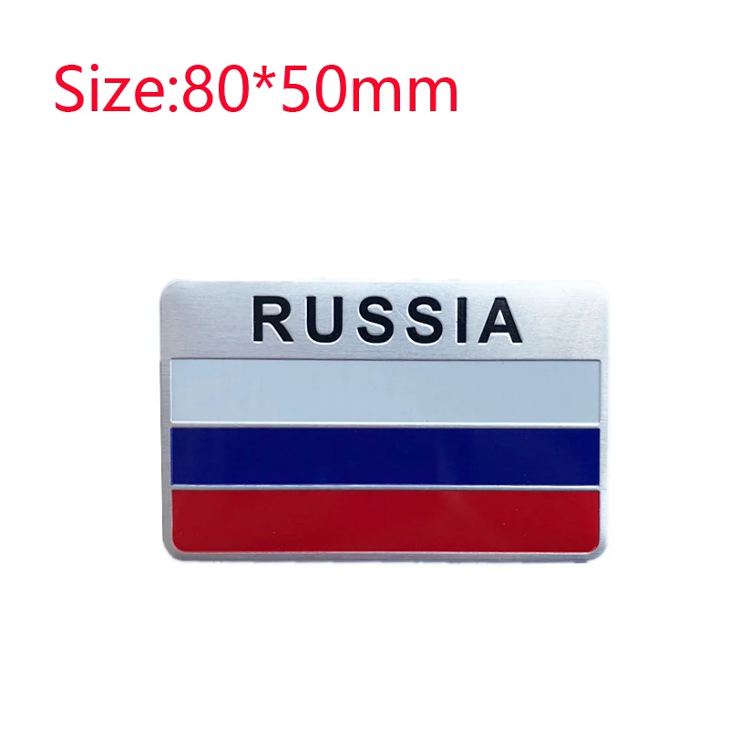 Russia Flag Car Sticker Decal Emblem 3D Aluminum Alloy Stickers Car-Styling Auto Accessories