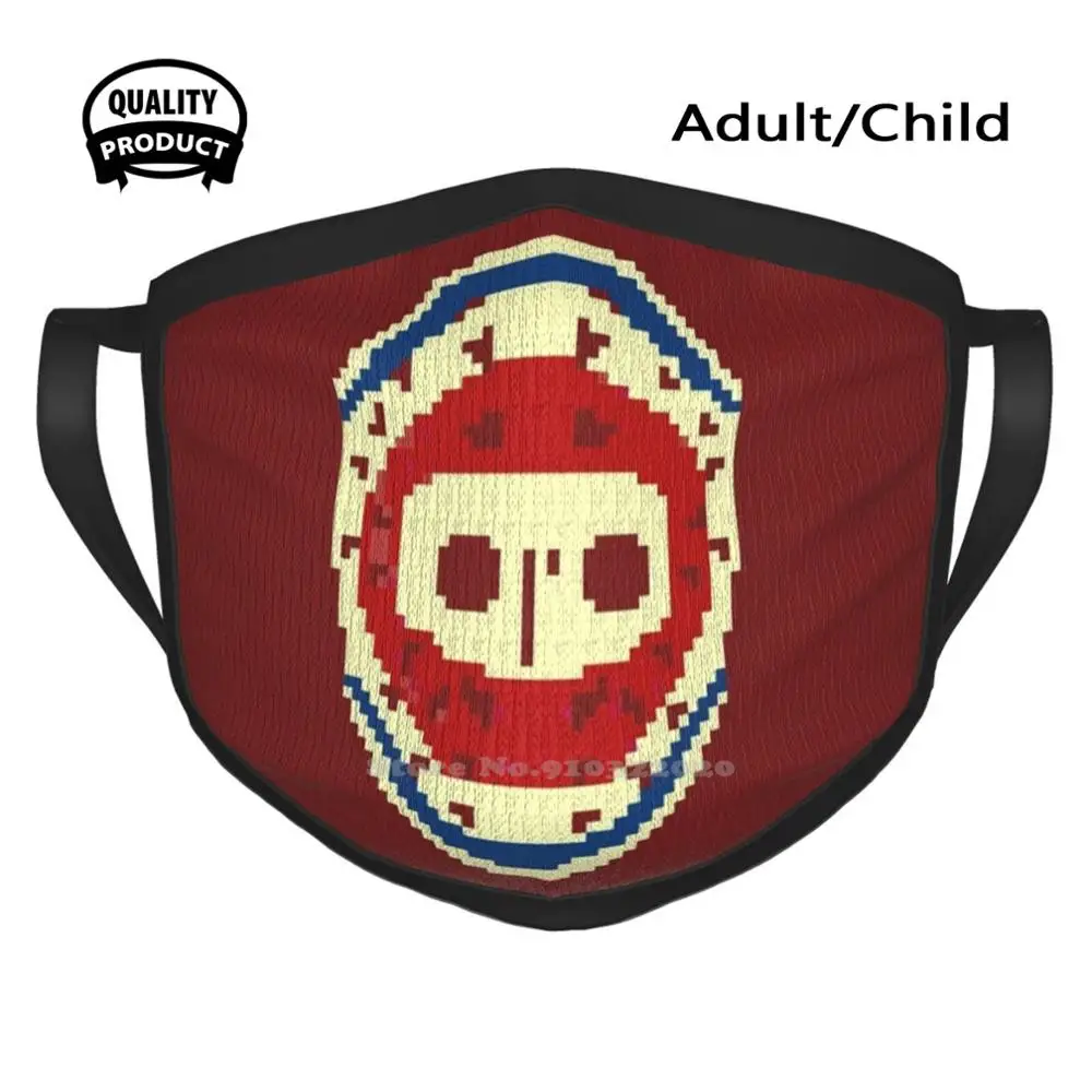 

Ken Dryden Pixel Breathable Soft Cotton Mouth Masks Ken Dryden Goalie Pixel Goalie Inventor Montreal Canadians Habs Habs Fan