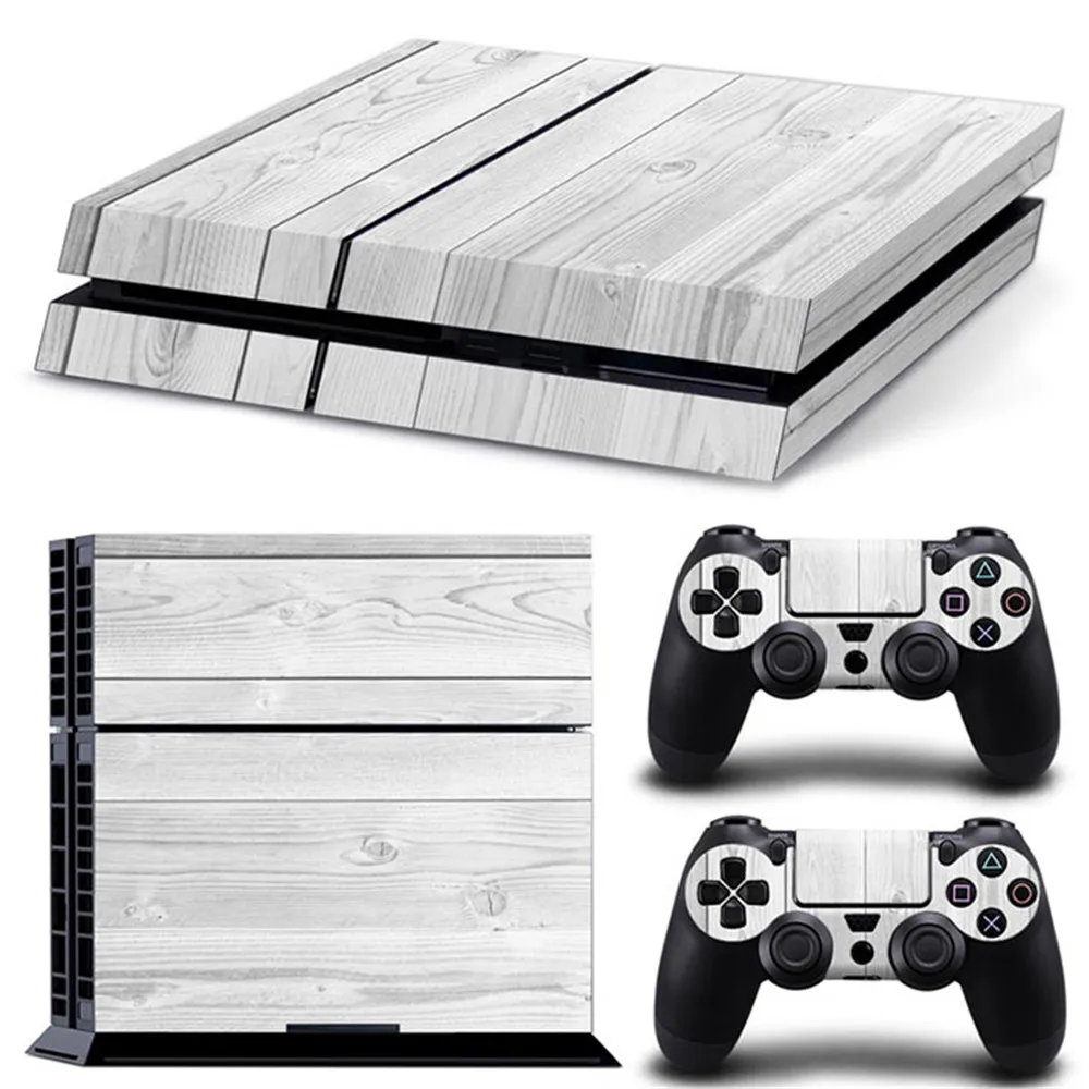 FOR ps4 decal  New Arrival wood designs PS4 Skin Sticker For Sony PlayStation 4 Console Controller PS4 Stickers Decal