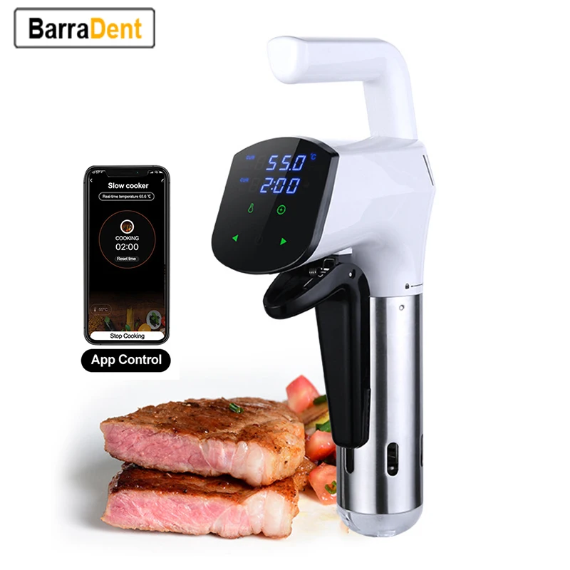 Máquina de cozimento elétrica sous vide app wifi rápido-aquecimento circulador de imersão fogão preciso com temporizador de temperatura precisa