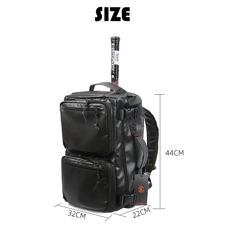 Multifunction 3 Uses GreatSpeed Tennis Bag 800DPVB Waterproof Tennis Squash Racket Backpack Shoulder Bags Shoes Clothing Handbag