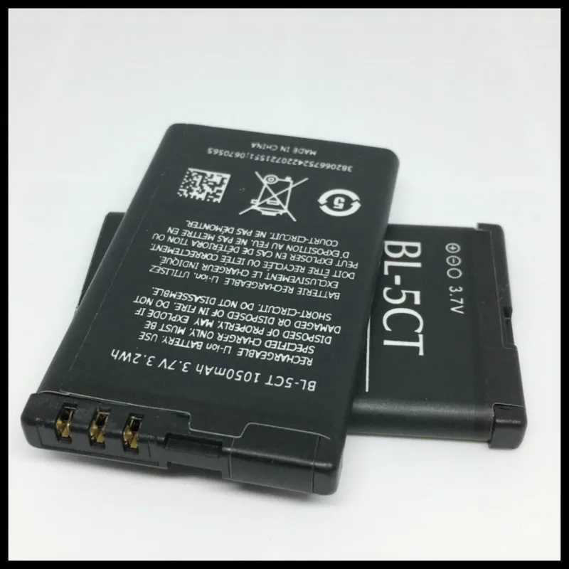 1050mAh 3.7V BL-5CT BL 5CT BL5CT  Battery Rechargeable Battery for Nokia 5220XM/6303C/6730C/C3-01 C5-00/C5-02 C6-01 3720