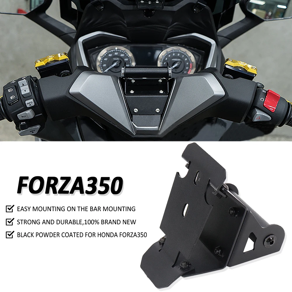 

2020 2021 Forza350 Motorcycle For Honda Forza 350 Front Phone Stand Holder Smartphone Phone GPS Navigaton Plate Bracket