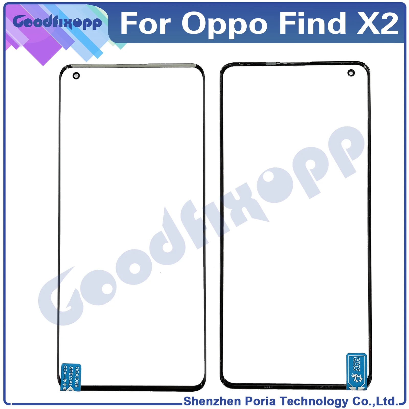 For Oppo Find X Findx Screen Panel Front Glass For FindX2 Find X2 Glass Lens Replacement