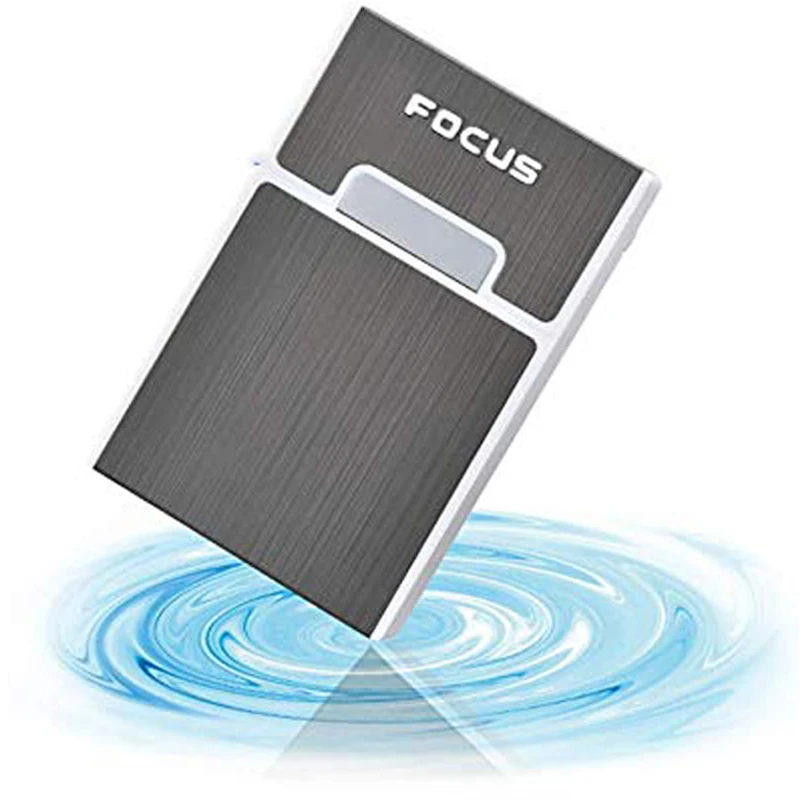 FOCUS Cigarette Case Aluminum for Whole Package Cigarettes 20pcs Anti-Collision Splash Proof and Scratch Resistant